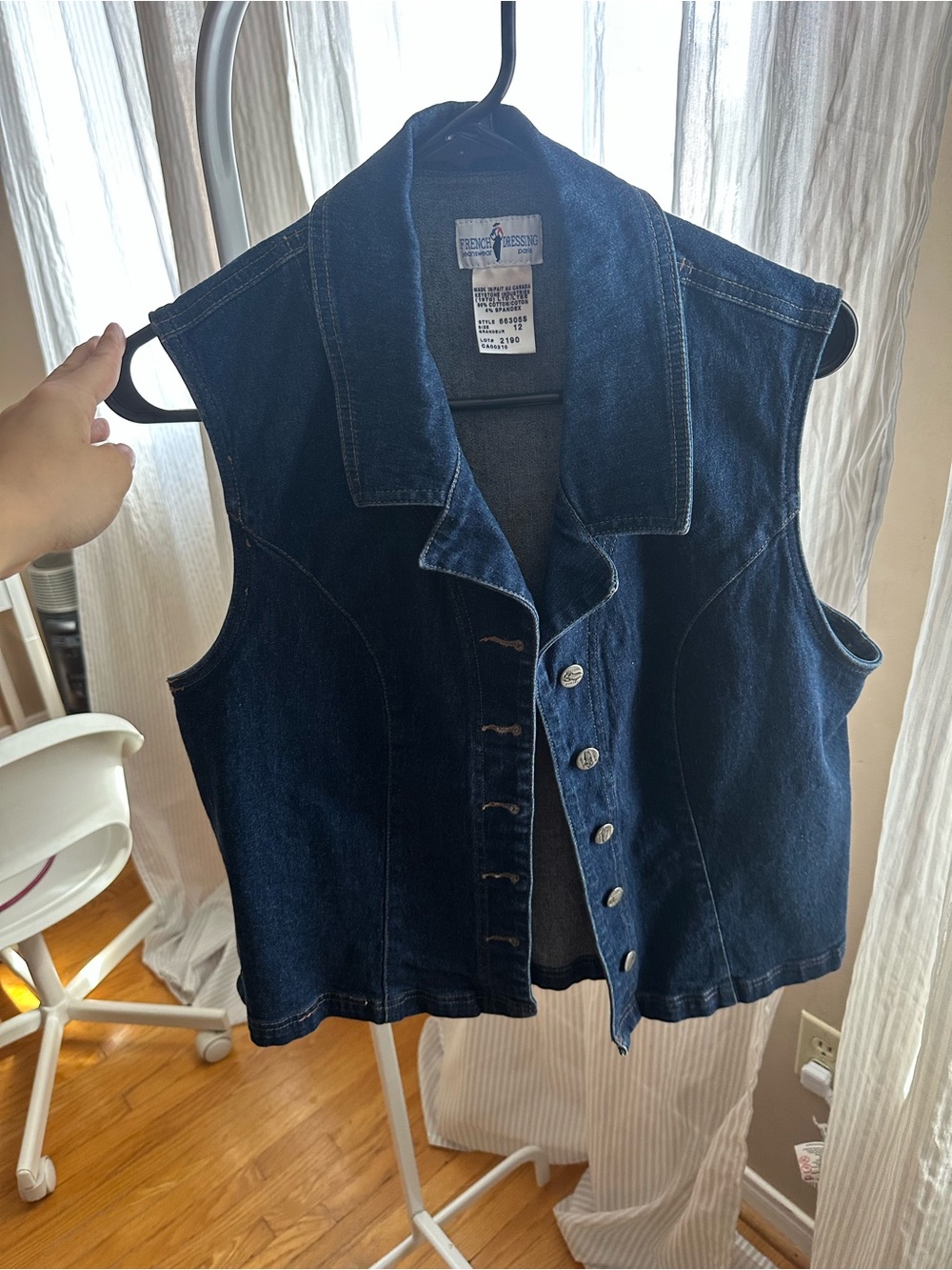 Y2K Vintage Dark Blue Denim Sleeveless Vest